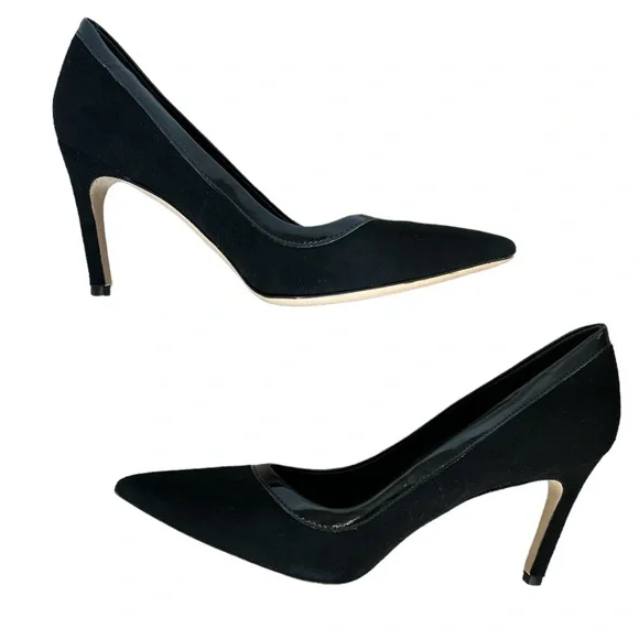 Via Spiga | Shoes | Via Spiga Black Suede Heels Size Usa 8m  display picture 3